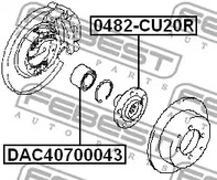 Фото DAC40700043 Подшипник FEBEST {forloop.counter}}