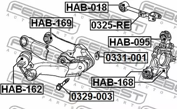 Фото HAB162 Подвеска FEBEST {forloop.counter}}