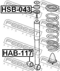 Фото HSB043 Дистанционная трубка FEBEST {forloop.counter}}