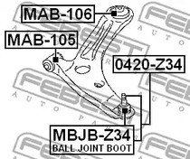 Фото MAB105 Подвеска FEBEST {forloop.counter}}