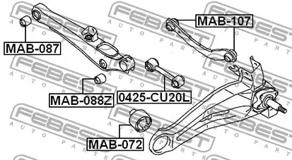 Фото MAB107 Подвеска FEBEST {forloop.counter}}