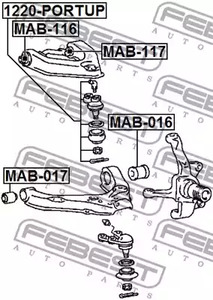 Фото MAB116 Подвеска FEBEST {forloop.counter}}