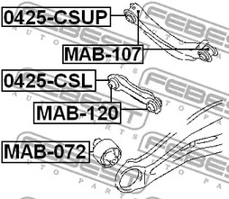 Фото MAB120 Подвеска FEBEST {forloop.counter}}