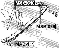 Фото MSB036 Втулка FEBEST {forloop.counter}}