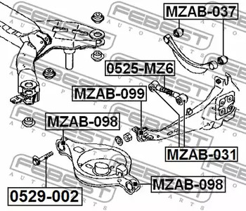 Фото MZAB037 Подвеска FEBEST {forloop.counter}}