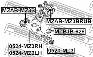 Фото MZABMZ3BRUB Подвеска FEBEST {forloop.counter}}