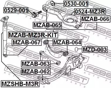 Фото MZD003 Амортизатор FEBEST {forloop.counter}}