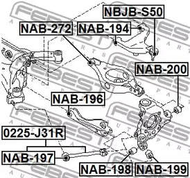 Фото NAB198 Втулка FEBEST {forloop.counter}}