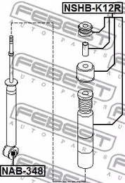 Фото NAB348 Втулка FEBEST {forloop.counter}}