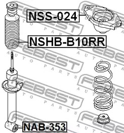 Фото NAB353 Втулка FEBEST {forloop.counter}}