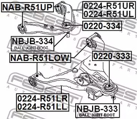 Фото NABR51LOW Подвеска FEBEST {forloop.counter}}