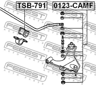 Фото TSB791 Втулка FEBEST {forloop.counter}}