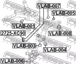 Фото VLAB006 Втулка FEBEST {forloop.counter}}