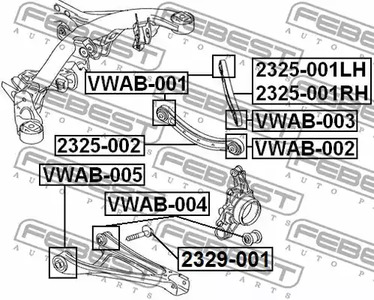 Фото VWAB003 Подвеска FEBEST {forloop.counter}}