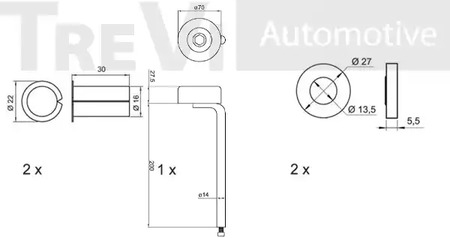 Фото TA1775 Комплект роликов TREVI AUTOMOTIVE {forloop.counter}}