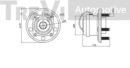 Фото WB1110 Комплект подшипника TREVI AUTOMOTIVE {forloop.counter}}