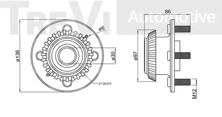 Фото WB1352 Комплект подшипника TREVI AUTOMOTIVE {forloop.counter}}