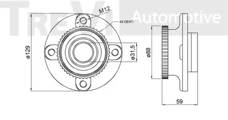 Фото WB1655 Комплект подшипника TREVI AUTOMOTIVE {forloop.counter}}