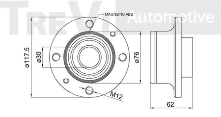 Фото WB1673 Комплект подшипника TREVI AUTOMOTIVE {forloop.counter}}