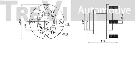 Фото WB1727 Комплект подшипника TREVI AUTOMOTIVE {forloop.counter}}