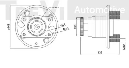 Фото WB1773 Комплект подшипника TREVI AUTOMOTIVE {forloop.counter}}