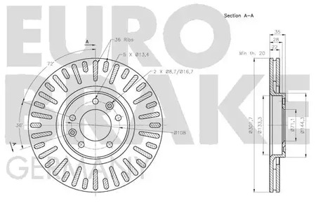 Фото 5815201948 Тормозной диск EUROBRAKE {forloop.counter}}