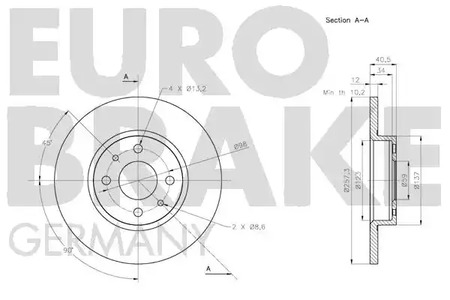 Фото 5815202365 Тормозной диск EUROBRAKE {forloop.counter}}