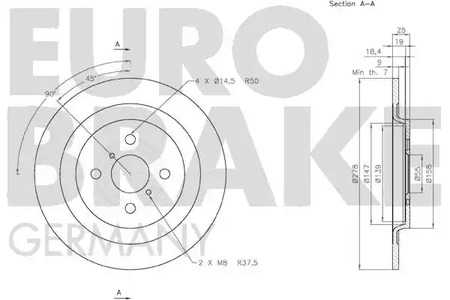 Фото 58152045111 Тормозной диск EUROBRAKE {forloop.counter}}