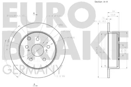 Фото 58152045126 Тормозной диск EUROBRAKE {forloop.counter}}