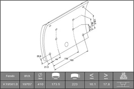 Фото K19581.0F3539 Комплект колодки тормозной накладки Ferodo {forloop.counter}}