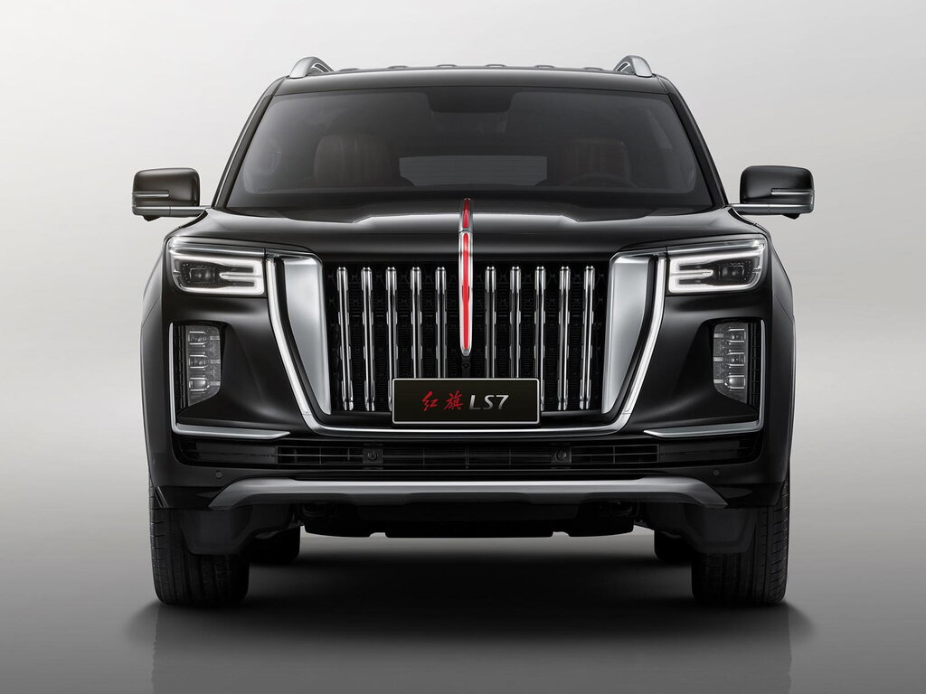 Hongqi LS7 сбоку — крупный полноразмерный кузов внедорожника, длина более 5,6 м
