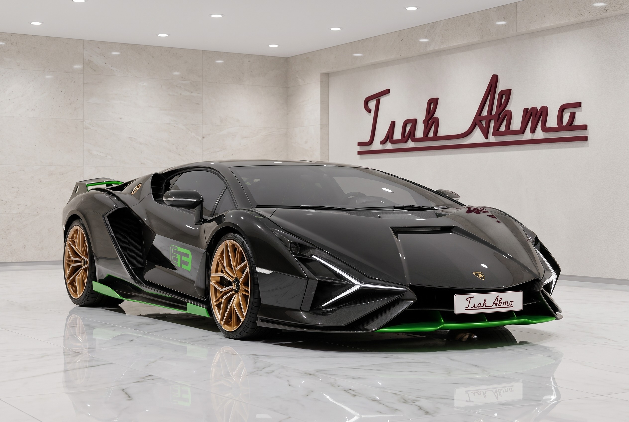 Lamborghini Sian — эксклюзивная ливрея Verde Scandal Fluo, полностью карбоновый кузов