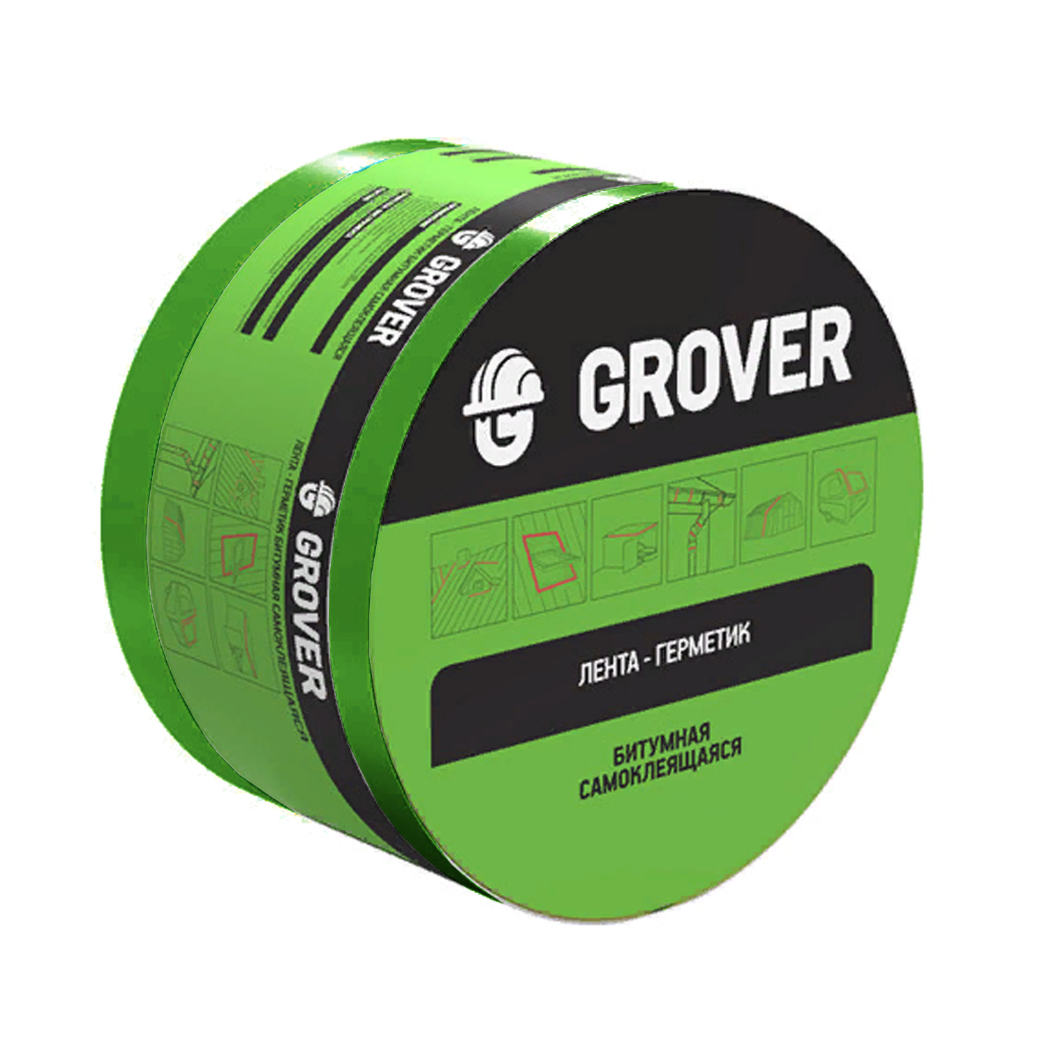 Лента-герметик Grover битумная зеленая 100 мм (3 м) - Купить с .