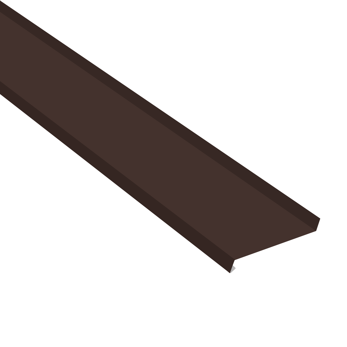 Отлив 140х2000 мм шоколадно-коричневый (RAL 8017) - Купить с доставкой вСТРОЙУДАЧЕ