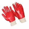 Перчатки нейлоновые с нитриловым обливом красные