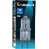 Лампа галогеновая Акцент JC 12В  35W G4 капсульная прозрачная