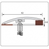 Порог разноуровневый Идеал 42х1800 мм махагон