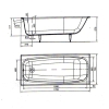 Ванна чугунная эмалированная 1700х700 ГРАЦИЯ (объем 196л)