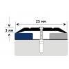 Порог стыкоперекрывающий А1 25х1800 мм дуб темный