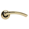Ручка дверная "Trodos" AL-537 SB/CP мат.золото/хром