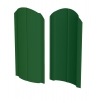 Штакетник R-образный (фигурный) 1800 мм зеленый мох (RAL 6005)