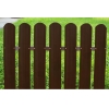 Штакетник R-образный (фигурный) 1800 мм шоколадно-коричневый (RAL 8017)