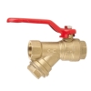 Кран шаровый с фильтром 1/2" в/в ручка JIF 375