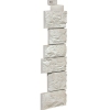 Угол наружный для фасадных панелей FineBer Дикий камень (мелованный белый)