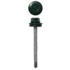 Саморезы кровельные с буром 4.8х51 мм зеленый мох RAL 6005 (40 шт)