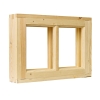 Блок оконный деревянный двойной 470х670 мм (без стекла)