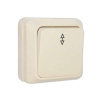 Выключатель проходной 1-кл. ОП бежевый 10 А UNIVersal Олимп