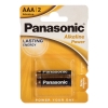 Батарейка щелочная LR03 ААА 1.5 В Panasonic Alkaline (2 шт)