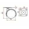 Опора колесная d-50 мм TWP-50 на площадке 110256