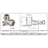 Водорозетка (угольник) обжимная с крепл. 16х1/2" наружная Valtec